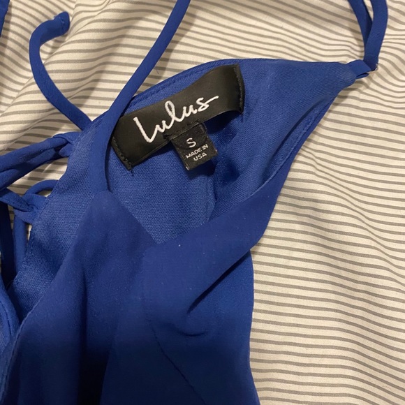 Lulus Thoughts of You Royal Blue Two-Piece Maxi - Picture 9 of 9